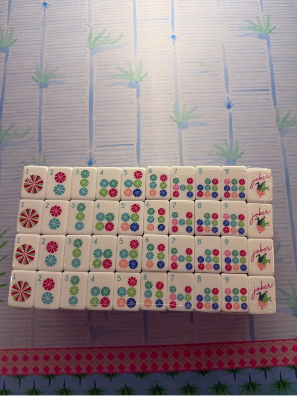 Pink and Green Mahjong Tiles - Picture 6 of 10
